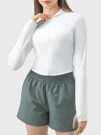 Millennia Zip Up Hooded Long Sleeve Active Outerwear - Pahabu - Women's Clothing & Shop