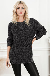 Round Neck Long Sleeve Sweater - Pahabu - Women's Clothing & Shop