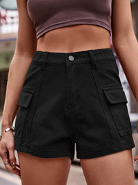 High Waist Denim Shorts with Pockets - Pahabu - Women's Clothing & Shop