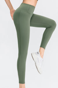 Wide Waistband Slim Fit Long Sports Pants - Pahabu - Women's Clothing & Shop