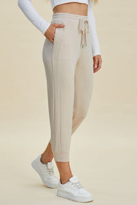 Basic Bae Full Size Air Scuba Drawstring High Waist Cropped Pants - Pahabu - Women's Clothing & Shop