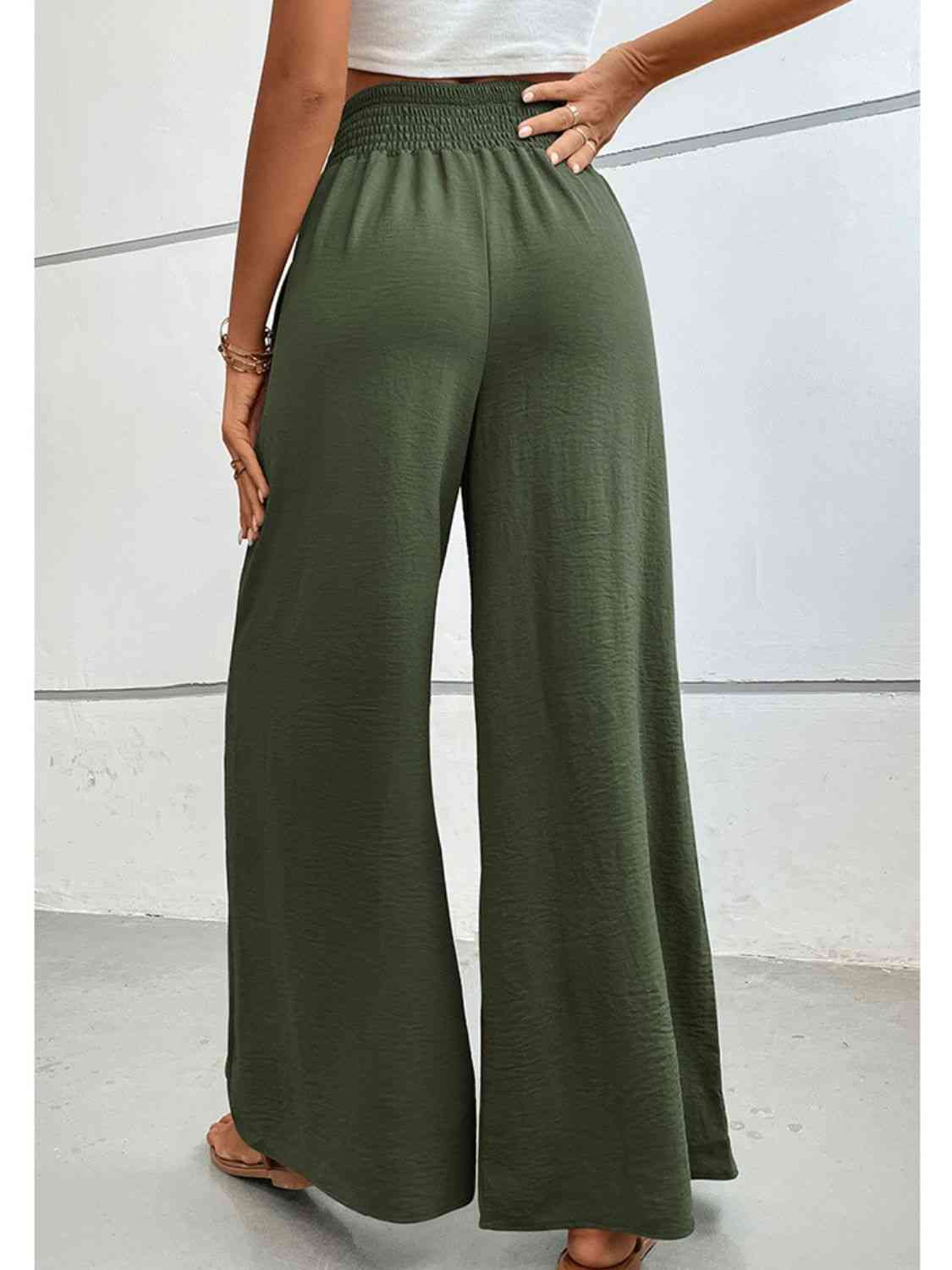 Perfee Wide Waistband Relax Fit Long Pants - Pahabu - Women's Clothing & Shop