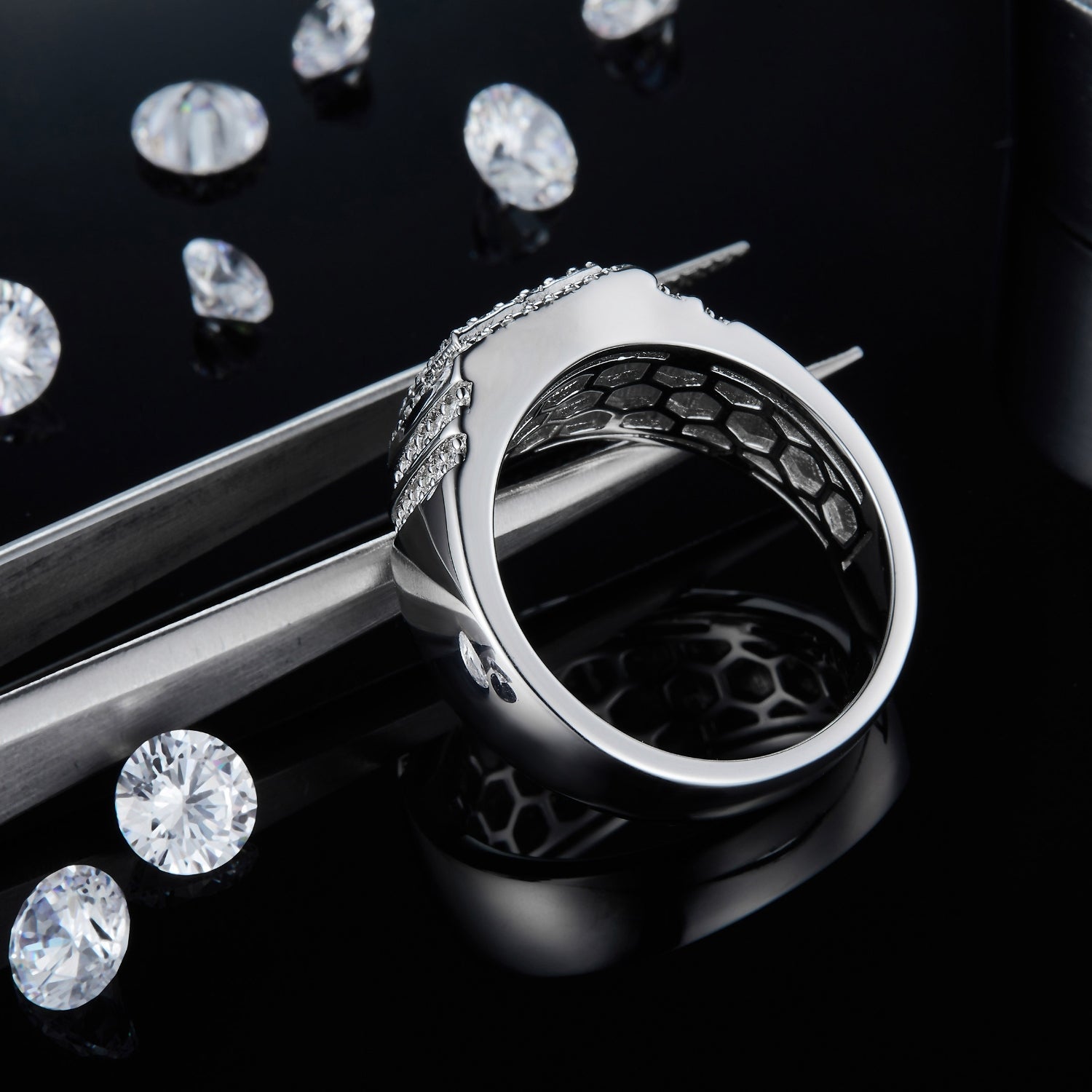 Moissanite 925 Sterling Silver Ring - Pahabu - Women's Clothing & Shop