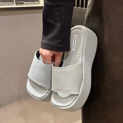Open Front Platform Sandals - Pahabu - Women's Clothing & Shop
