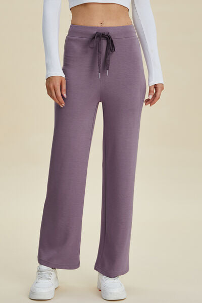 Basic Bae Full Size Air Scuba Drawstring Wide Leg Pants - Pahabu - Women's Clothing & Shop