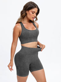 Scoop Neck Wide Strap Top and Shorts Active Set - Pahabu - Women's Clothing & Shop