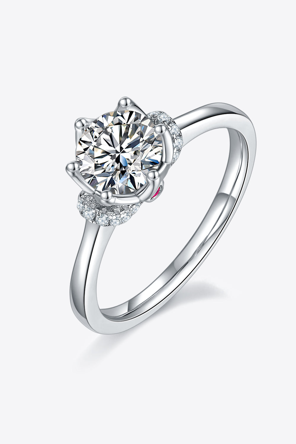 1 Carat Moissanite 925 Sterling Silver Ring - Pahabu - Women's Clothing & Shop