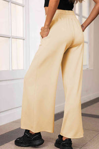 Drawstring Wide Leg Pants with Pockets - Pahabu - Women's Clothing & Shop