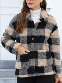 Button Up Drop Shoulder Fuzzy Jacket - Pahabu - Women's Clothing & Shop