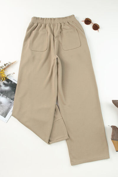 Elastic Waist Sweatpants with Pockets - Pahabu - Women's Clothing & Shop