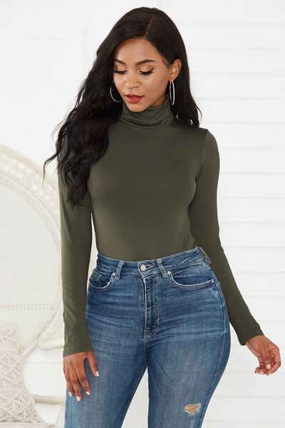 Turtleneck Long Sleeve Bodysuit - Pahabu - Women's Clothing & Shop