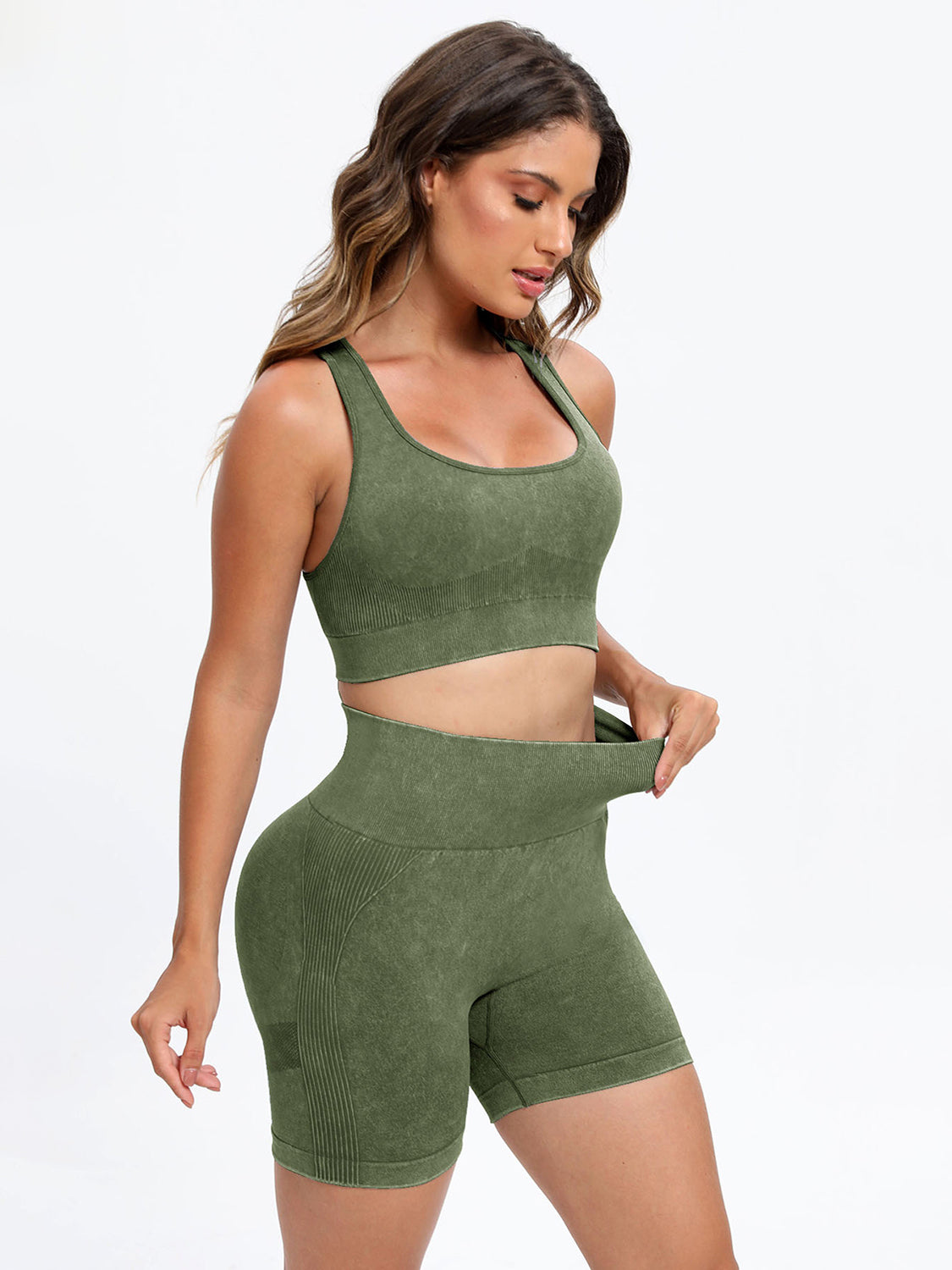 Scoop Neck Wide Strap Top and Shorts Active Set - Pahabu - Women's Clothing & Shop