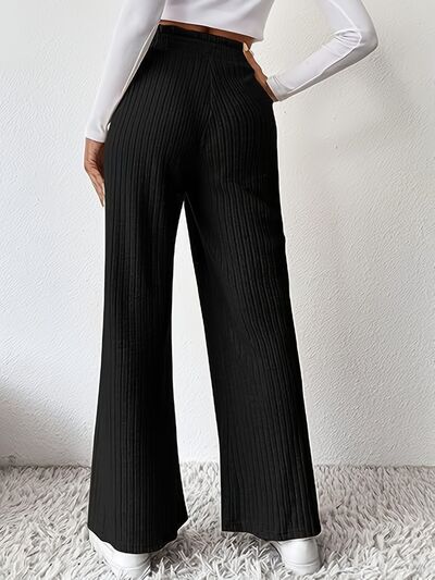 Ribbed High Waist Pants - Pahabu - Women's Clothing & Shop