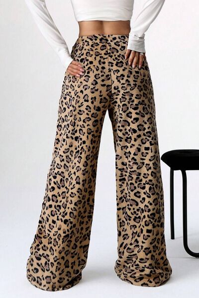 Leopard Wide Leg Pants - Pahabu - Women's Clothing & Shop