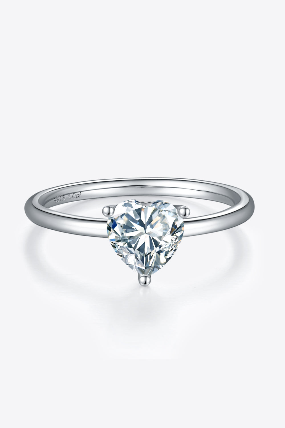 1 Carat Moissanite 925 Sterling Silver Solitaire Ring - Pahabu - Women's Clothing & Shop