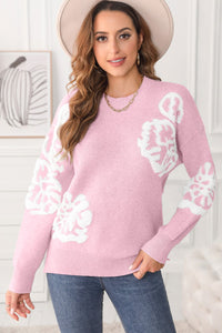 Slit Round Neck Dropped Shoulder Sweater - Pahabu - Women's Clothing & Shop