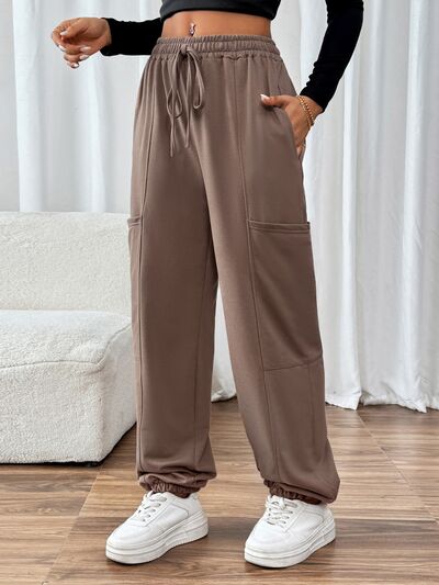 Perfee Tied Joggers with Pockets - Pahabu - Women's Clothing & Shop