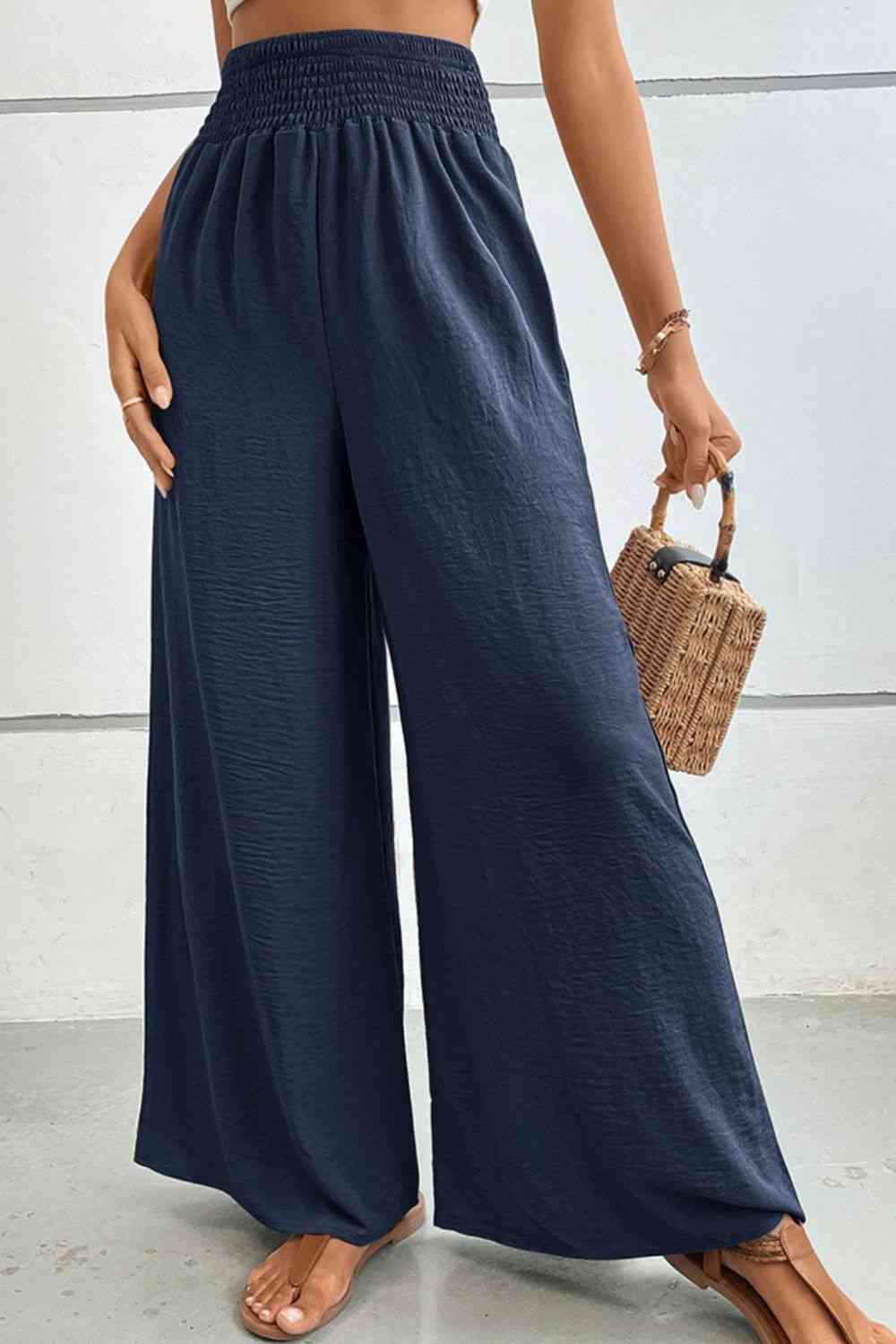 Perfee Wide Waistband Relax Fit Long Pants - Pahabu - Women's Clothing & Shop