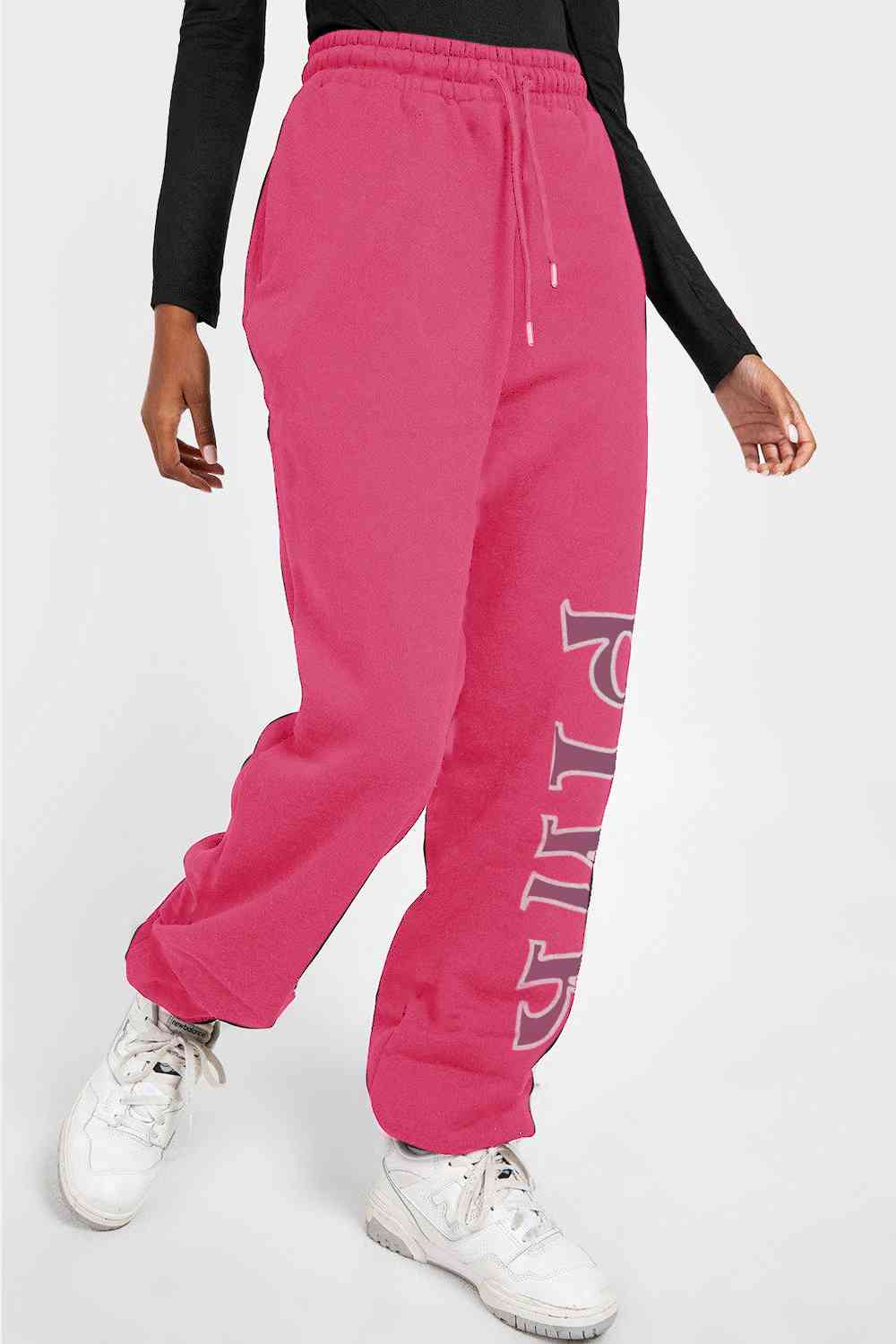 Simply Love Full Size PINK Graphic Sweatpants - Pahabu - Women's Clothing & Shop