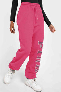 Simply Love Full Size PINK Graphic Sweatpants - Pahabu - Women's Clothing & Shop