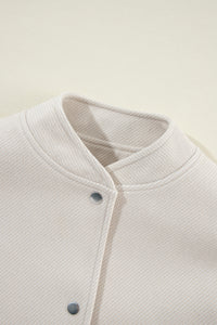 Baseball Collar Snap Down Jacket - Pahabu - Women's Clothing & Shop