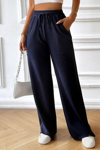 Devine Drawstring Wide Leg Pants with Pocketed - Pahabu - Women's Clothing & Shop