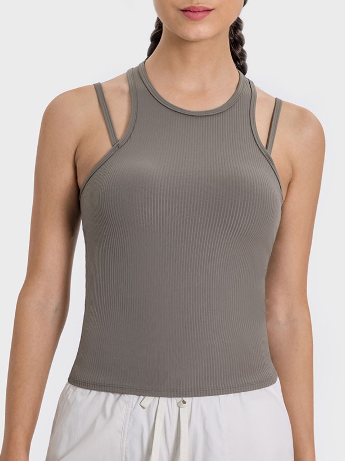 Millennia Cutout Round Neck Racerback Active Tank - Pahabu - Women's Clothing & Shop