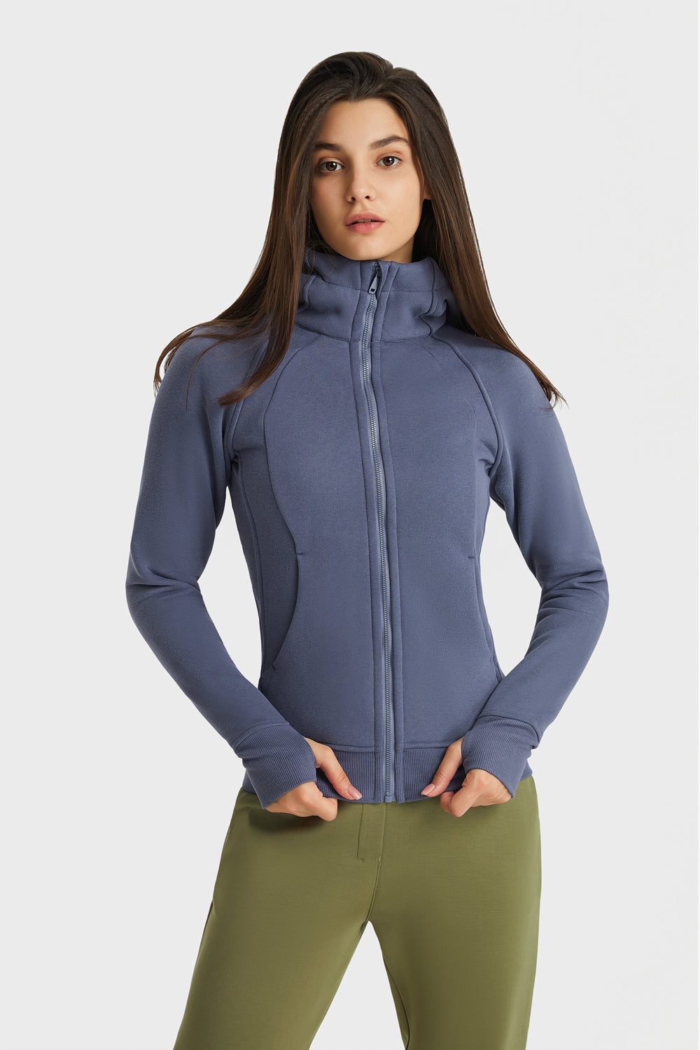 Millennia Zip Up Seam Detail Hooded Sports Jacket - Pahabu - Women's Clothing & Shop