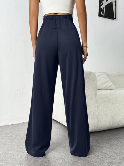 Drawstring Wide Leg Pants with Pockets - Pahabu - Women's Clothing & Shop