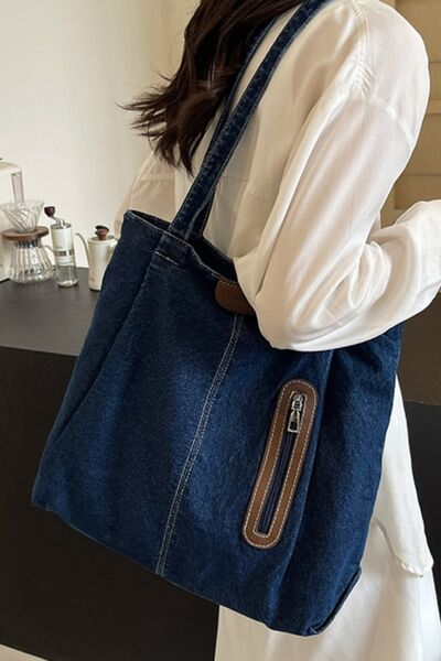 Medium Denim Tote Bag - Pahabu - Women's Clothing & Shop