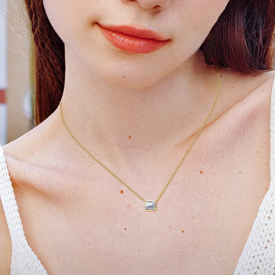 1 Carat Moissanite 925 Sterling Silver Pendant Necklace - Pahabu - Women's Clothing & Shop