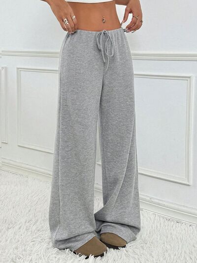 Tied Striped Wide Leg Pants - Pahabu - Women's Clothing & Shop