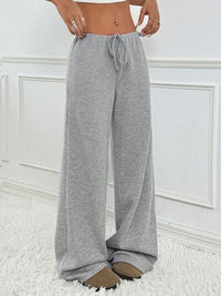Tied Striped Wide Leg Pants - Pahabu - Women's Clothing & Shop