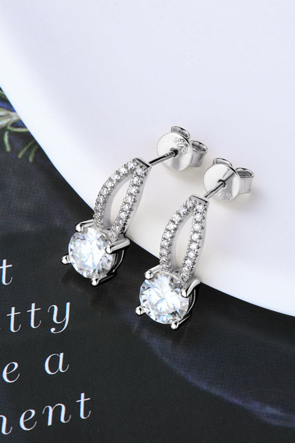 1 Carat Moissanite 925 Sterling Silver Earrings - Pahabu - Women's Clothing & Shop