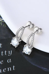 1 Carat Moissanite 925 Sterling Silver Earrings - Pahabu - Women's Clothing & Shop