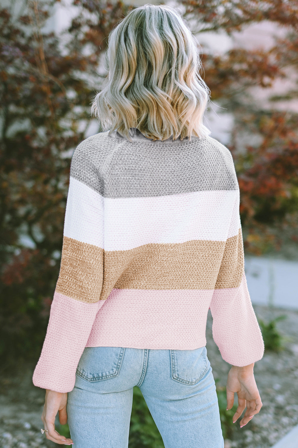 Round Neck Buttoned Long Sleeve Sweater - Pahabu - Women's Clothing & Shop