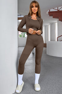 Tank Cropped Active Top and Pants Set - Pahabu - Women's Clothing & Shop