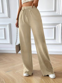 Full Size Drawstring Pocketed Wide Leg Pants - Pahabu - Women's Clothing & Shop