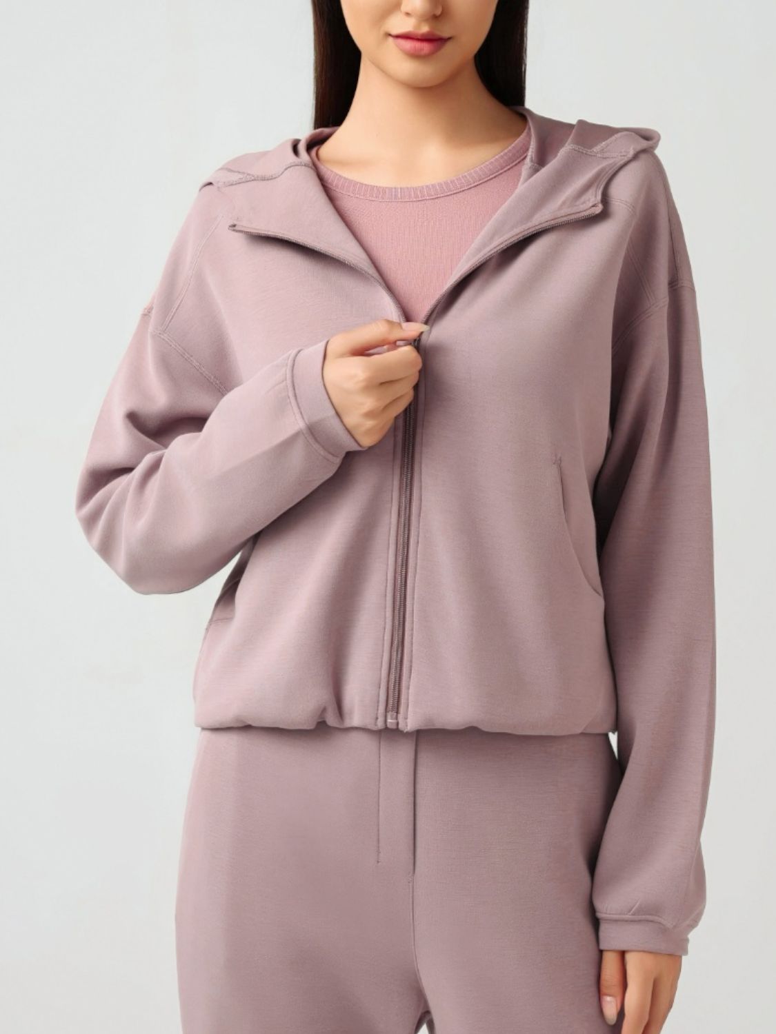 Millennia Zip Up Dropped Shouder Active Hooded - Pahabu - Women's Clothing & Shop