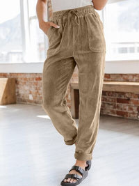 Drawstring Pants with Pockets - Pahabu - Women's Clothing & Shop
