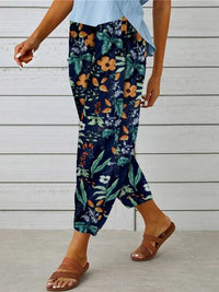 Printed Tied Cropped Pants - Pahabu - Women's Clothing & Shop