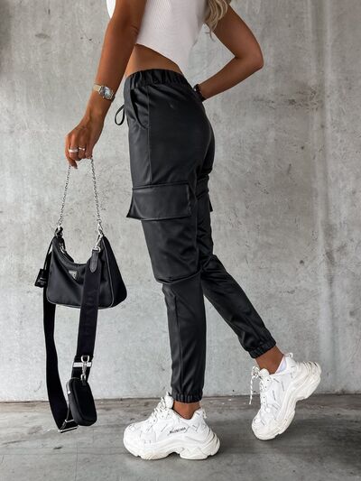 Drawstring Pants with Pockets - Pahabu - Women's Clothing & Shop