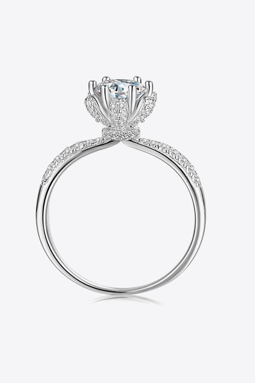 1 Carat Moissanite 6-Prong Ring - Pahabu - Women's Clothing & Shop