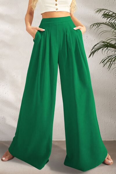 FAM-FAM High Waist Wide Leg Pants - Pahabu - Women's Clothing & Shop
