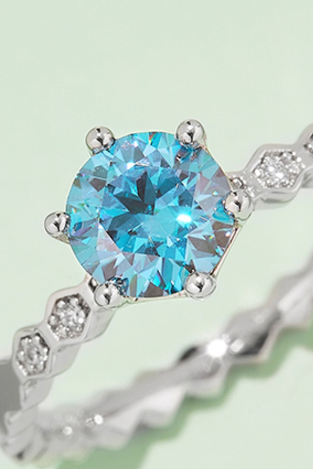 1 Carat Moissanite 6-Prong 925 Sterling Silver Ring - Pahabu - Women's Clothing & Shop