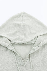 Color Block Long Sleeve Drawstring Hooded Sweater - Pahabu - Women's Clothing & Shop
