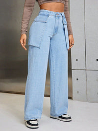Wide Leg Jeans with Pockets - Pahabu - Women's Clothing & Shop