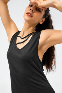 Cutout Reversible Active Tank - Pahabu - Women's Clothing & Shop