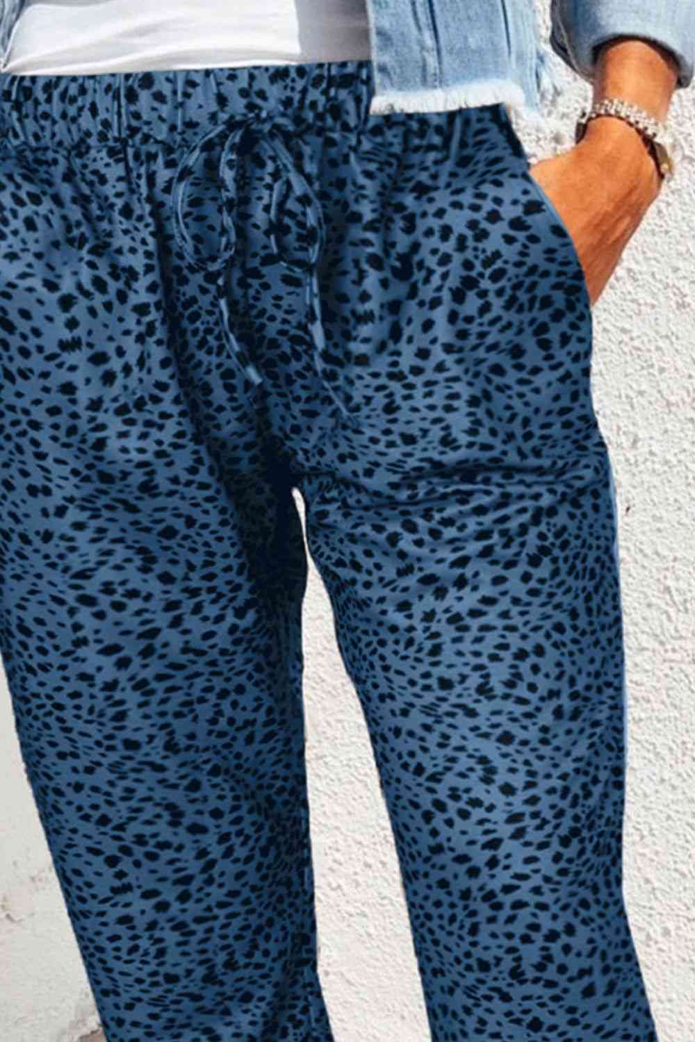 Leopard Print Joggers with Pockets - Pahabu - Women's Clothing & Shop