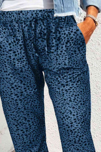 Leopard Print Joggers with Pockets - Pahabu - Women's Clothing & Shop